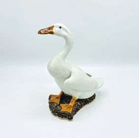 Chinese Export White Glazed Porcelain Duck