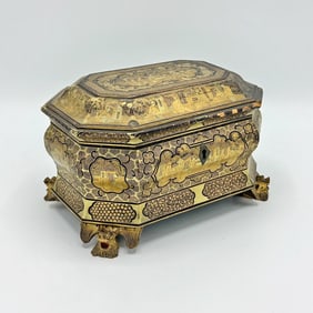 Chinese Lacquered Export Jewelry Box