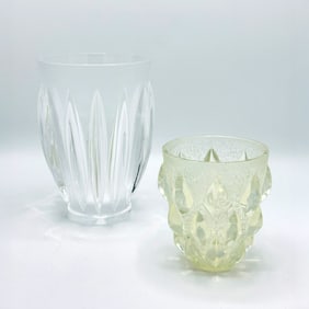 Lalique "Rampillon" Vase and Lalique "Courchevel" Vase