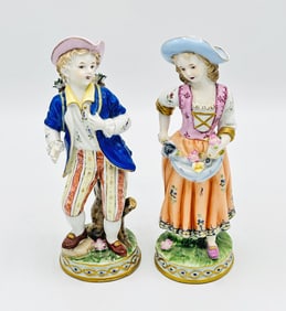 Pair of Meissen Porcelain Figures