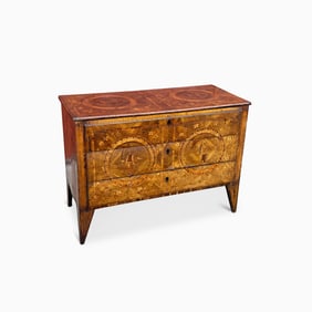 Italian Fruitwood Marquetry Commode