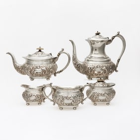 George V Sterling Silver Tea and Coffee Service