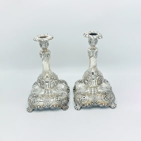 Pair of Tiffany & Co. Sterling Silver Candlesticks