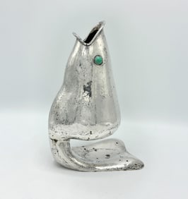 Italian 800 Quality Silver Vase