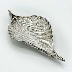 Italian 800 Quality Silver Shell-form Dish