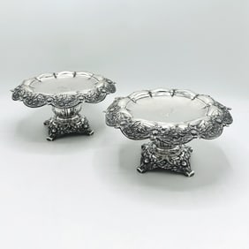 Pair of Tiffany & Co. Sterling Silver "Chrysanthemum" Pattern Tazzas