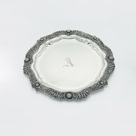 Tiffany & Co. Sterling Silver "Chrysanthemum" Pattern Tray