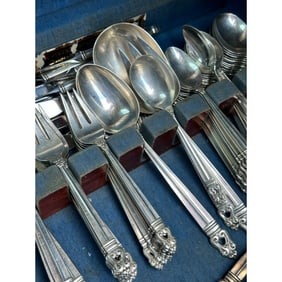 International Silver Company "Royal Danish" Pattern Sterling Silver Flatware Service