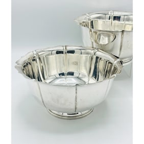 Pair of American "Irish" Pattern Sterling Silver Bowls