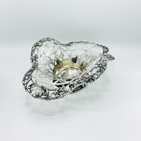 Gorham Art Nouveau Sterling Silver Flower Basket