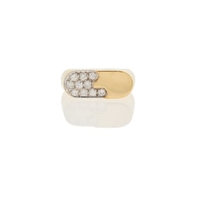 Two-Color Gold and Diamond Ring