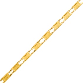 High Karat Gold Chinese Zodiac Link Bracelet