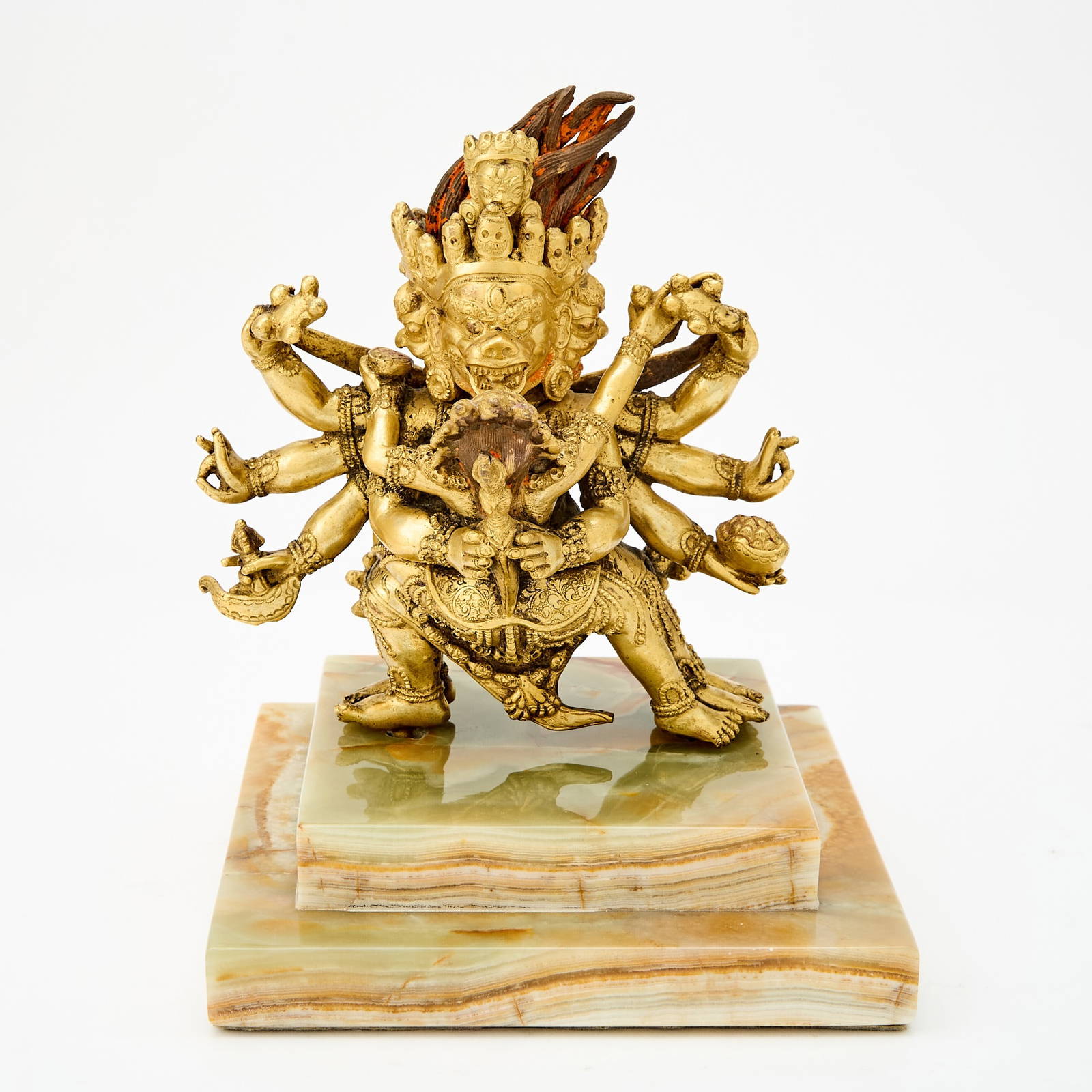 A Tibetan Gilt Bronze Figure of Vajrabhairava 18th Century
