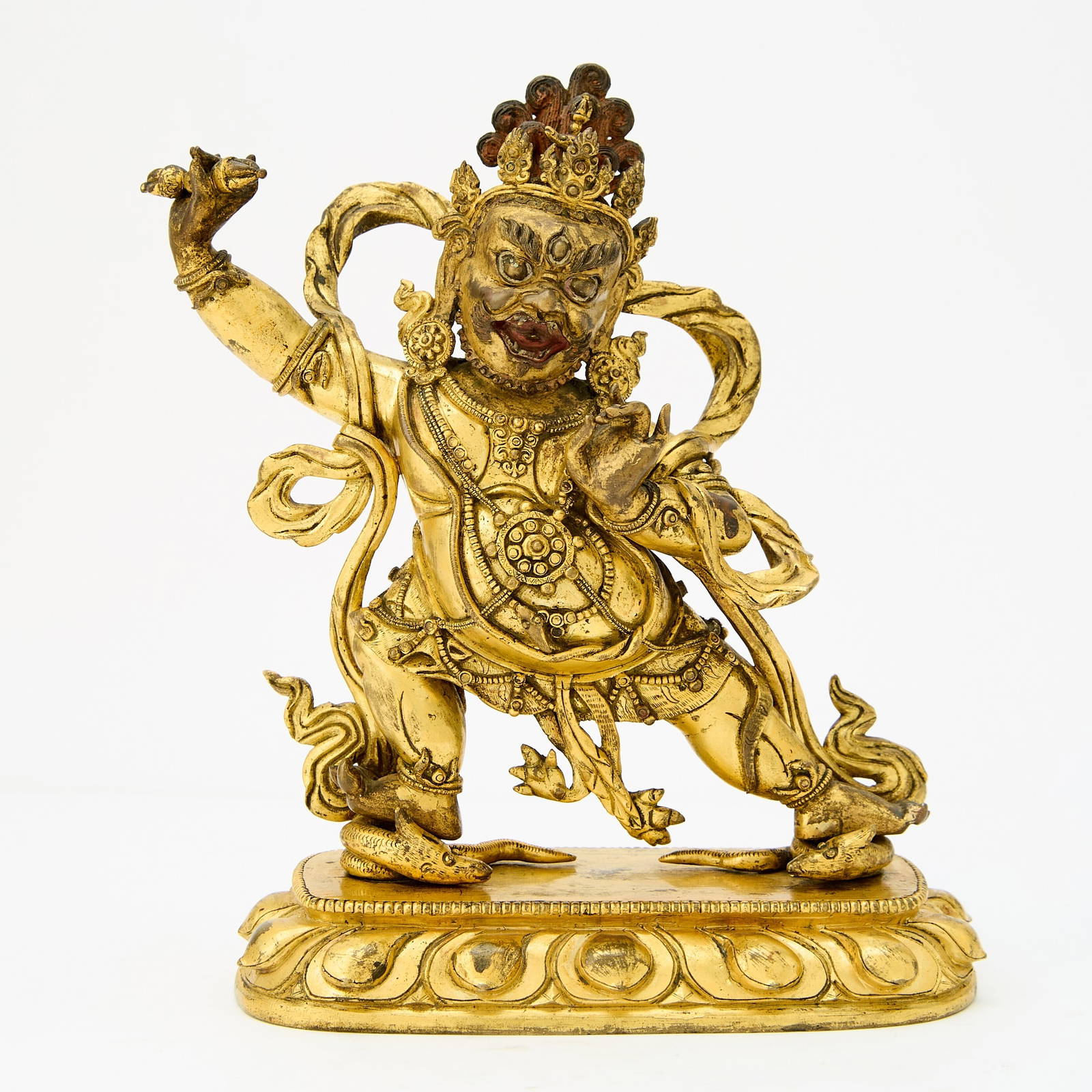 A Sino-Tibetan Gilt Bronze Figure of Vajrapani 18th Century