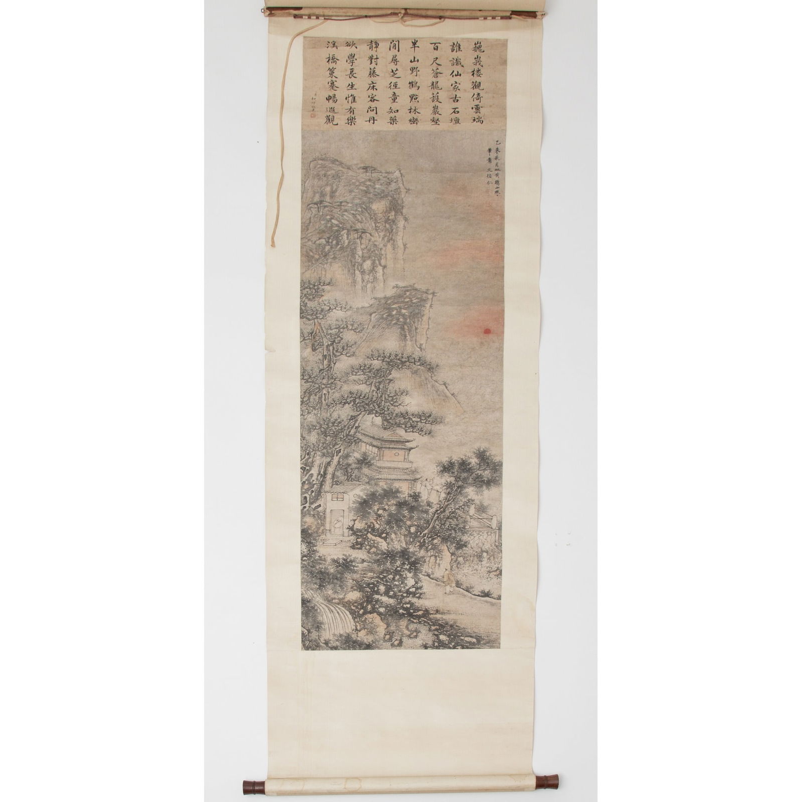 A Chinese Landscape Painting, After Wen Boren Qing Dynasty (1 of 3)