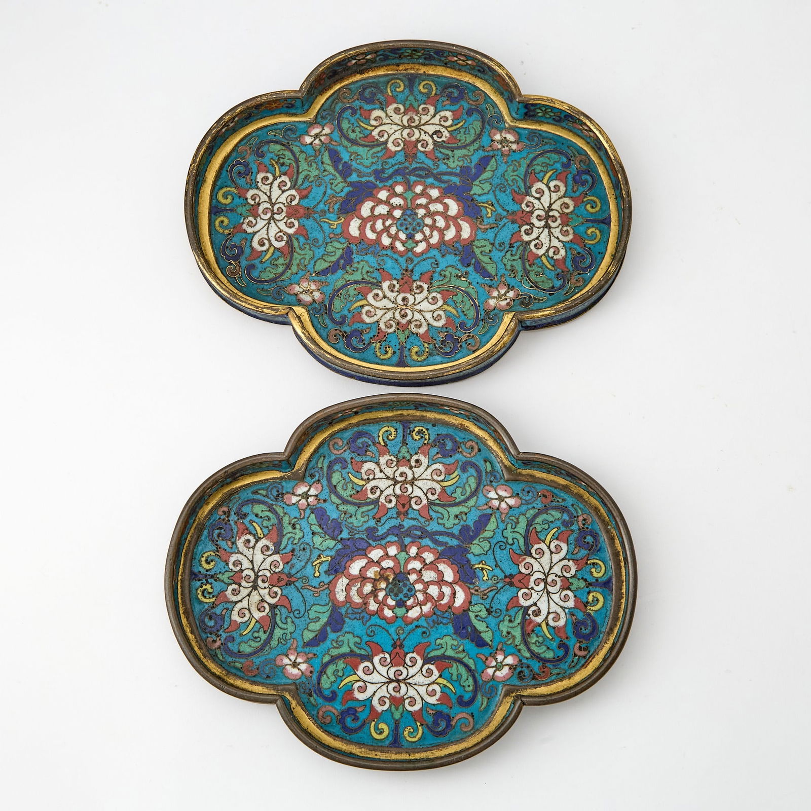 A Pair of Chinese Cloisonne Enamel Brush Washers 18th Century (1 of 4)