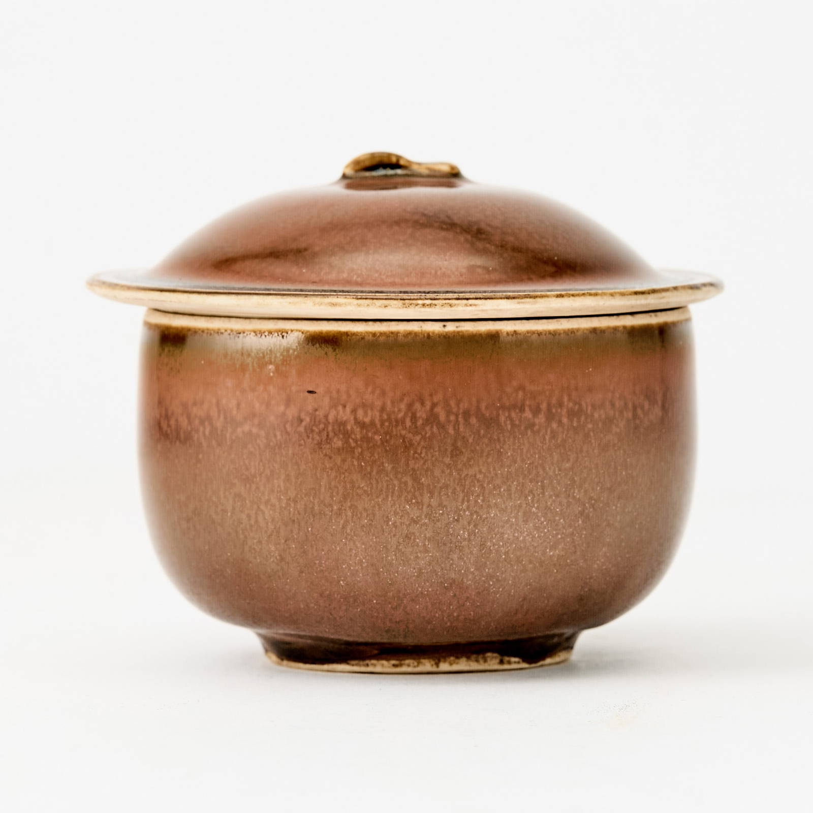 A Chinese Ding Type Persimmon Glazed Bowl and Cover Song Dynasty or Later