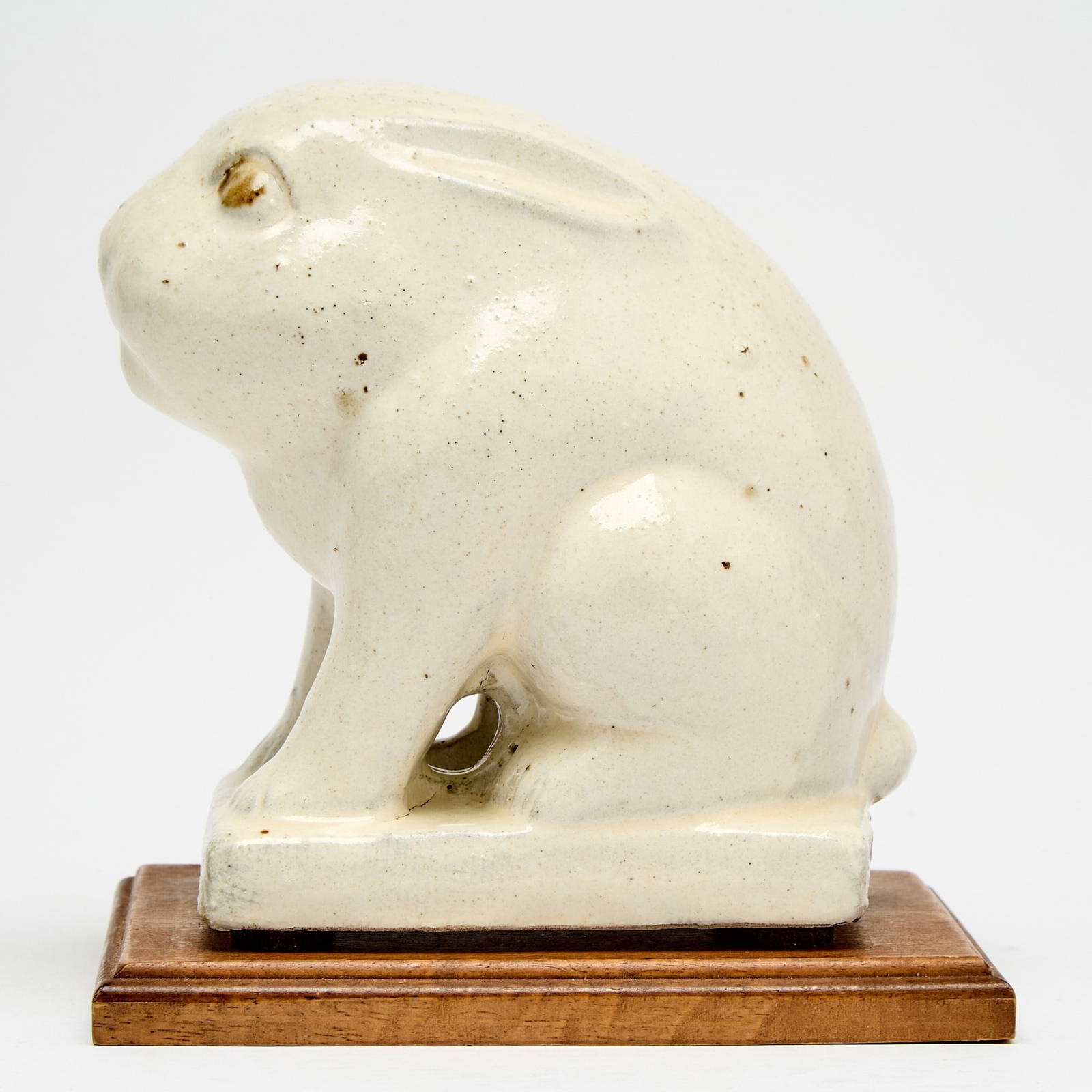 A Chinese White Glazed Figure of Seated Rabbit Sui/Tang Dynasty or Later