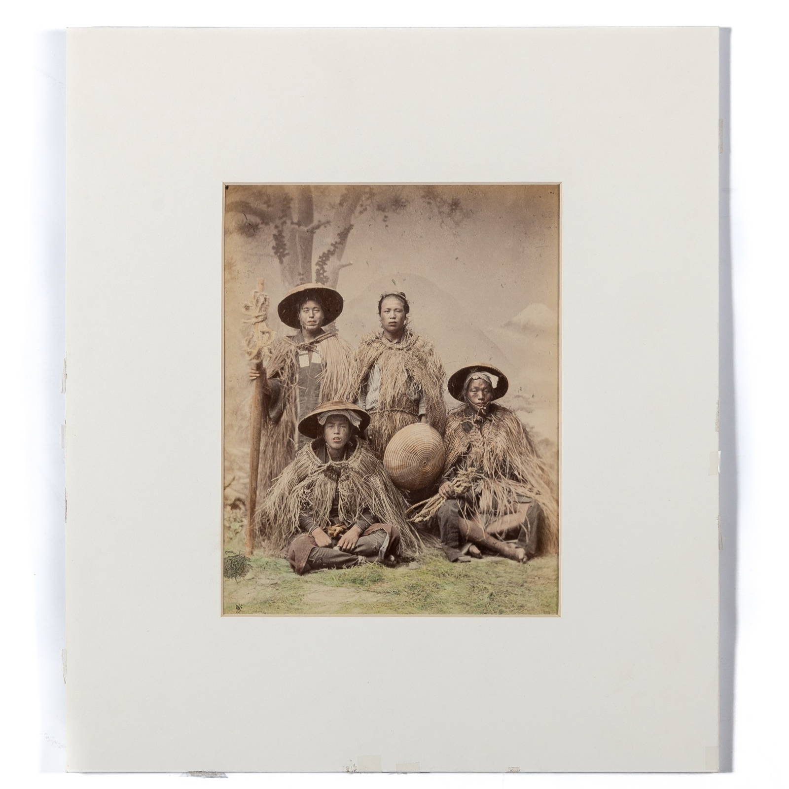 A Group of Japanese Ethnographic and Figural Albumen Photographs Meiji Period