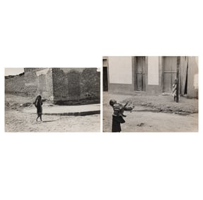 Helen Levitt, two photographs of Mexican children, 1941