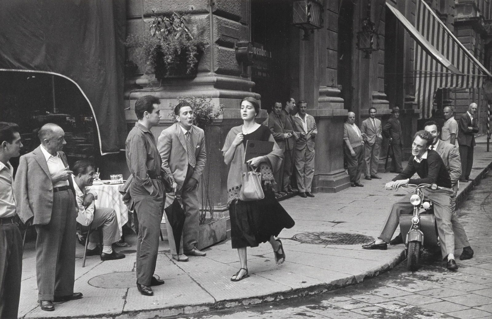 Ruth Orkin, American Girl in Italy, Florence, 1951, Plazza Republica, Jinx Allen Passi Craig: ORKIN, RUTH (1921-1985) American Girl in Italy, Florence, 1951, Plazza Republica, Jinx Allen Passi Craig, printed later (perhaps 1980s). Gelatin silver print, 12 5/8 x 19 1/2 inches (305 x 465 mm) on