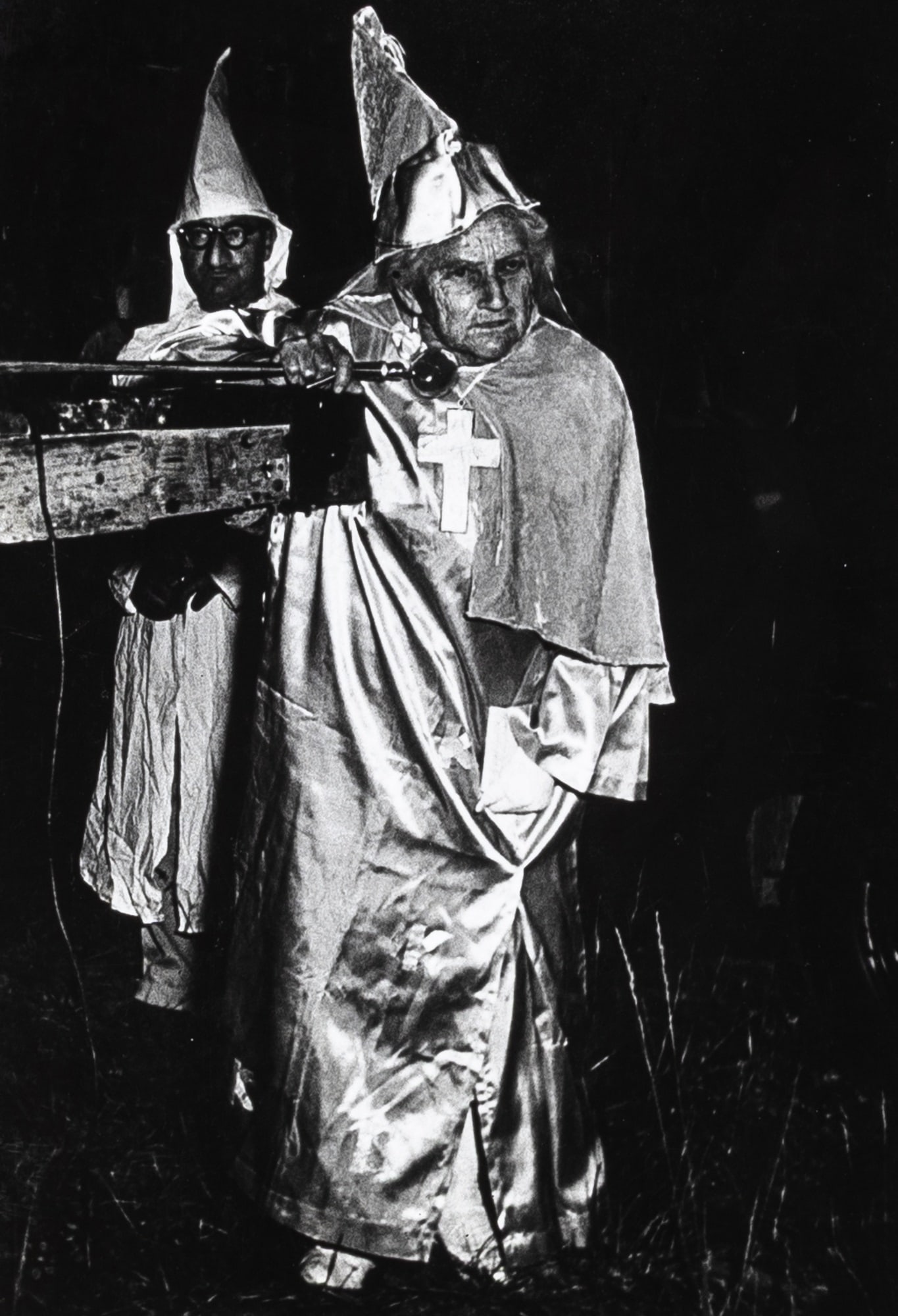 W. Eugene Smith Female Spokeswoman for White Superiority, from The Ku Klux Klan, 1951: SMITH, W. EUGENE (1918–1978) Female Spokeswoman for White Superiority, from The Ku Klux Klan, 1951, likely vintage. Gelatin silver print, 12 x 8 1/4 inches (304 x 210 mm), dry-mounted to black c