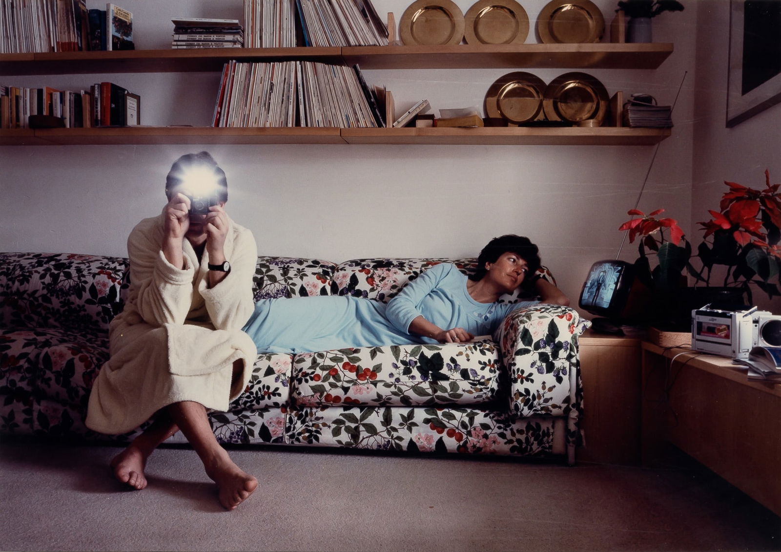 Philip-Lorca diCorcia, Sergio and Toti, 1985: DICORCIA, PHILLIP-LORCA (b. 1951) Sergio and Toti, 1985. Type C print on Kodak paper, 16 1/8 x 22 3/4 inches (409 x 578 mm), verso signed in black ink (l.r) and annotated in another hand. Small soft c