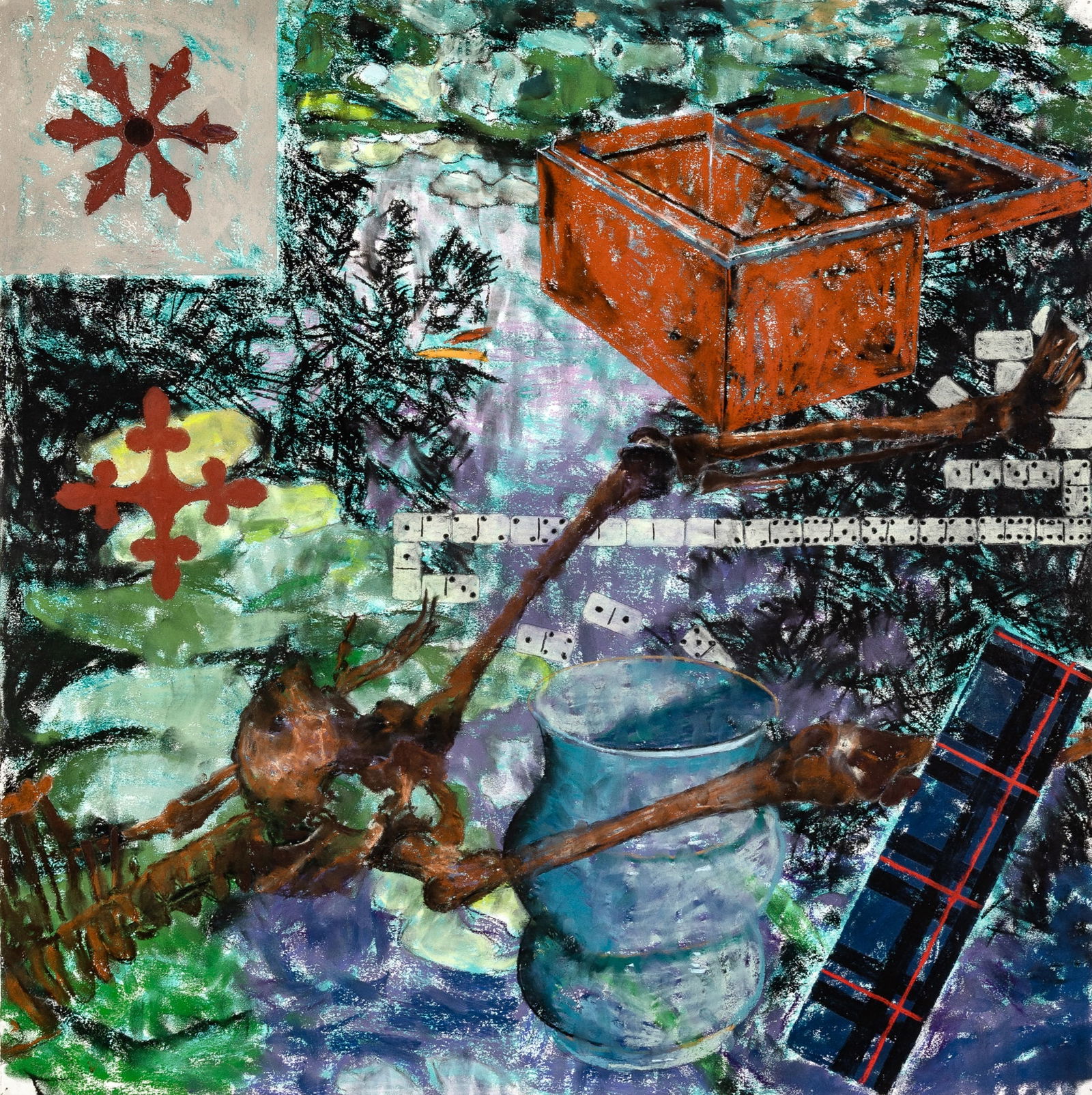 Jennifer Bartlett: American, 1941-2022Elements: 2 Water, 1990Pastel on paper31 1/2 x 31 1/2 (80 x 80cm)Provenance:Paula Cooper Gallery, New YorkAcquired from the above by the present owner <