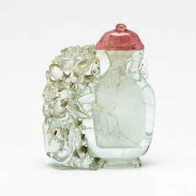 A Chinese Carved Tourmaline Snuff Bottle 19th-20th Century