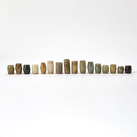A Group of Chinese Archaistic Jade Beads