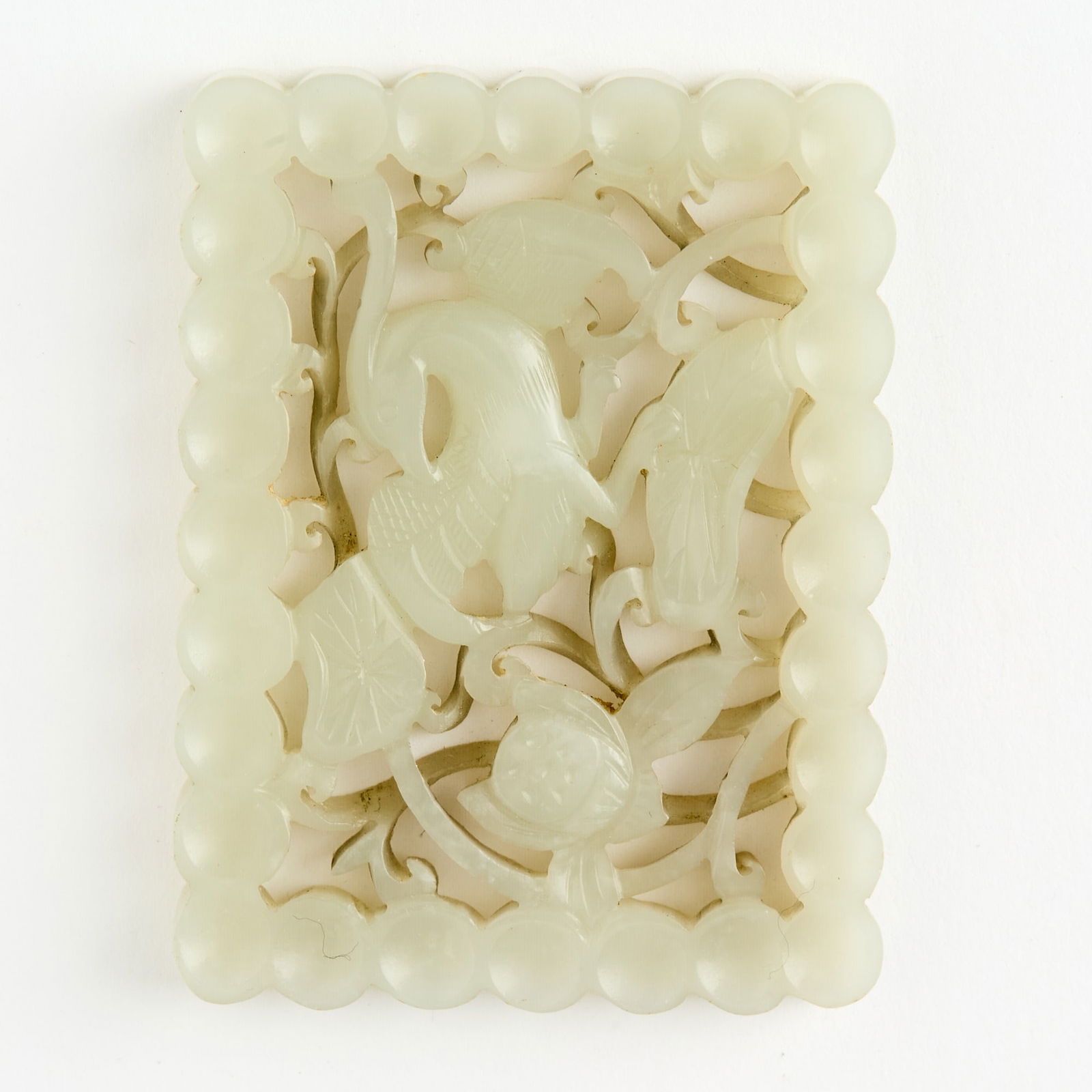 A Chinese Reticulated White Jade Plaque Ming Dynasty (1 of 4)