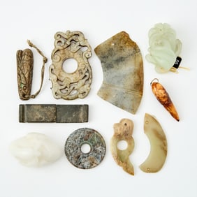 A Group of Chinese Mostly Archaistic Jade Articles 20th century and earlier