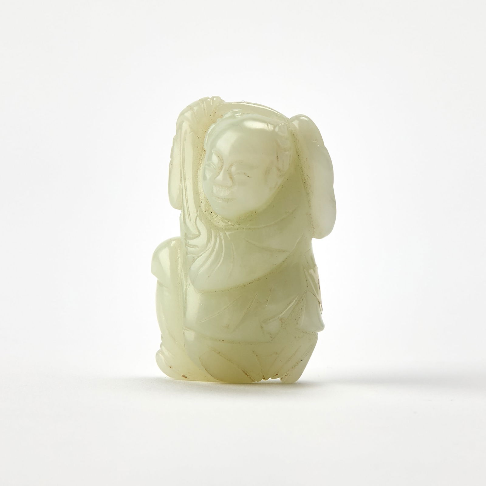 A Chinese White Jade Figural Carving Qing Dynasty (1 of 5)
