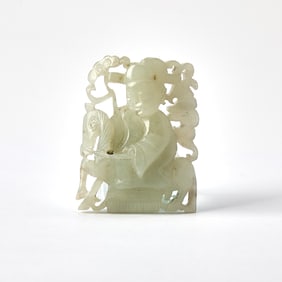 A Chinese White Jade Carving Ming-Qing Dynasty
