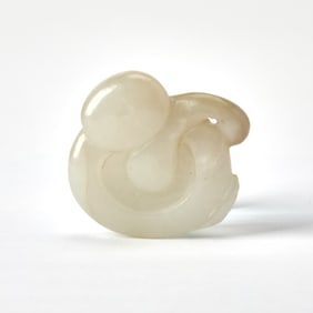 A Small Chinese White Jade Carving Qing Dynasty