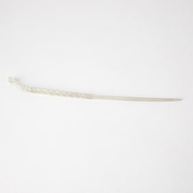 A Chinese White Jade Hair Ornament Late Qing Dynasty