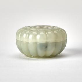 A Chinese White Jade Box Qing Dynasty