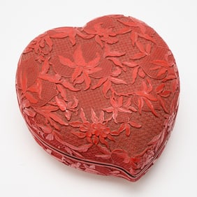 A Chinese Carved Red Lacquer Box 20th Century