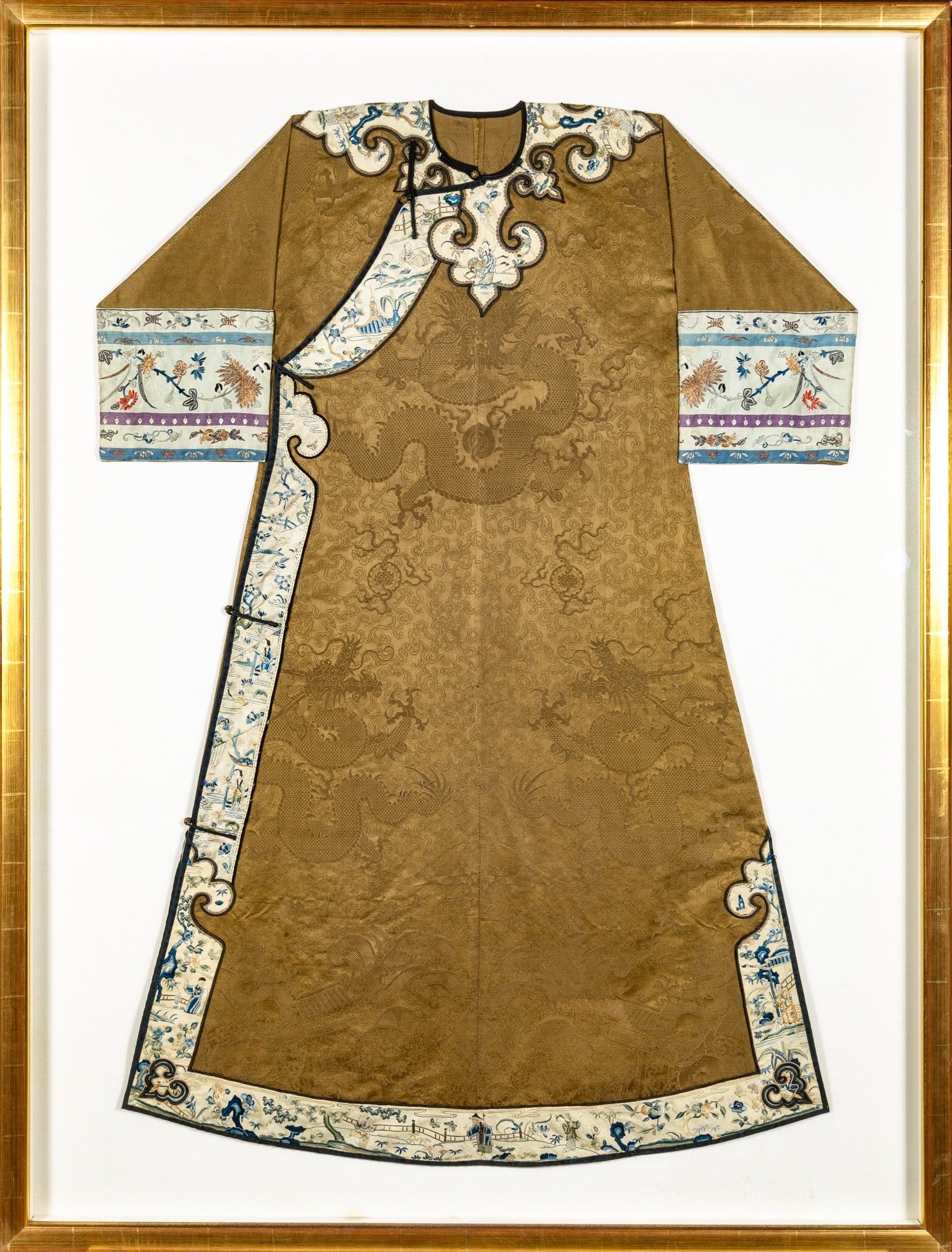 A Chinese Embroidered Silk Lady's Robe 19th Century (1 of 2)
