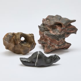 Three Chinese Scholar's Rocks Qing Dynasty