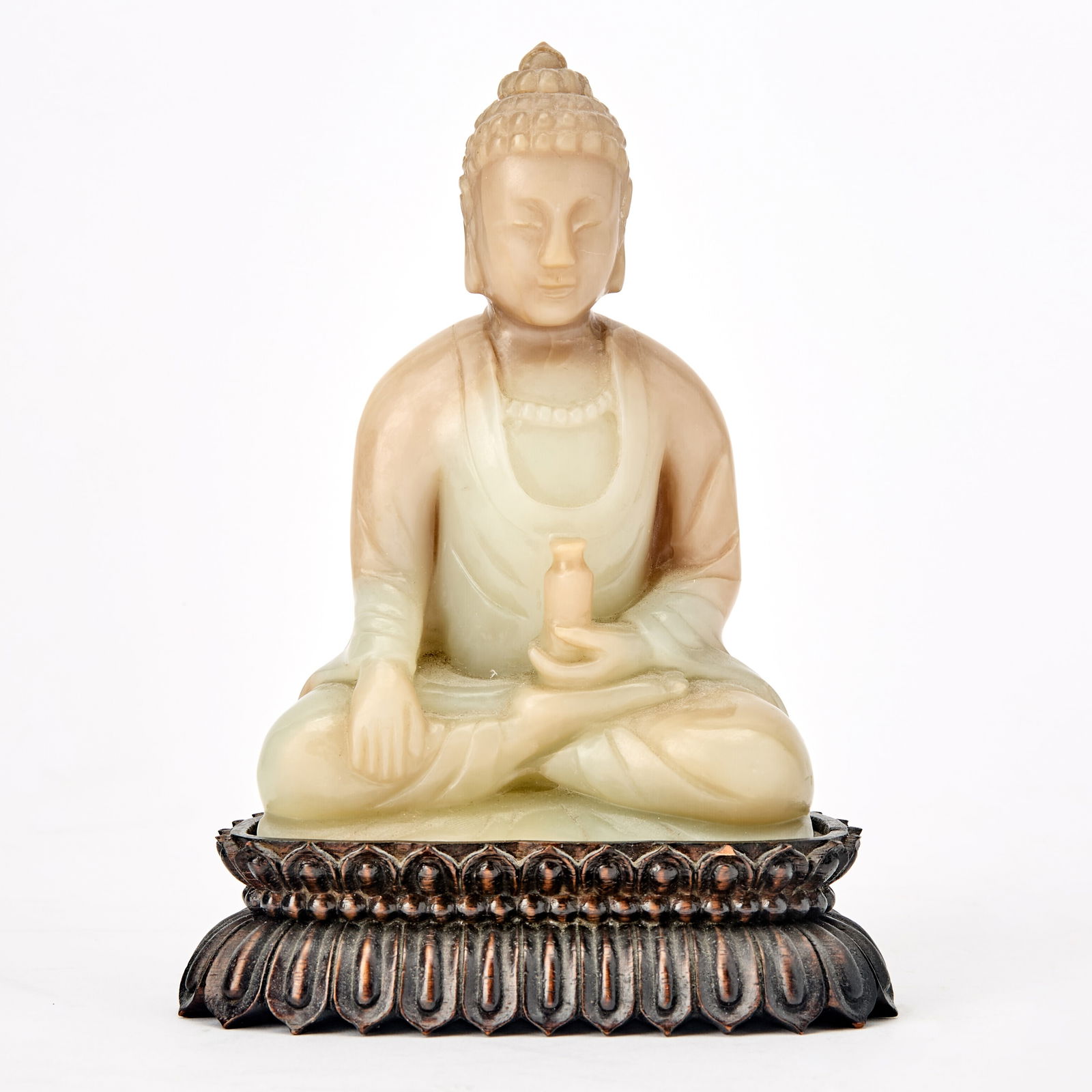 A Chinese Carved Hardstone Figure of Buddha 19th Century (1 of 4)