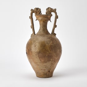 A Chinese Glazed Pottery Amphora Tang Dynasty