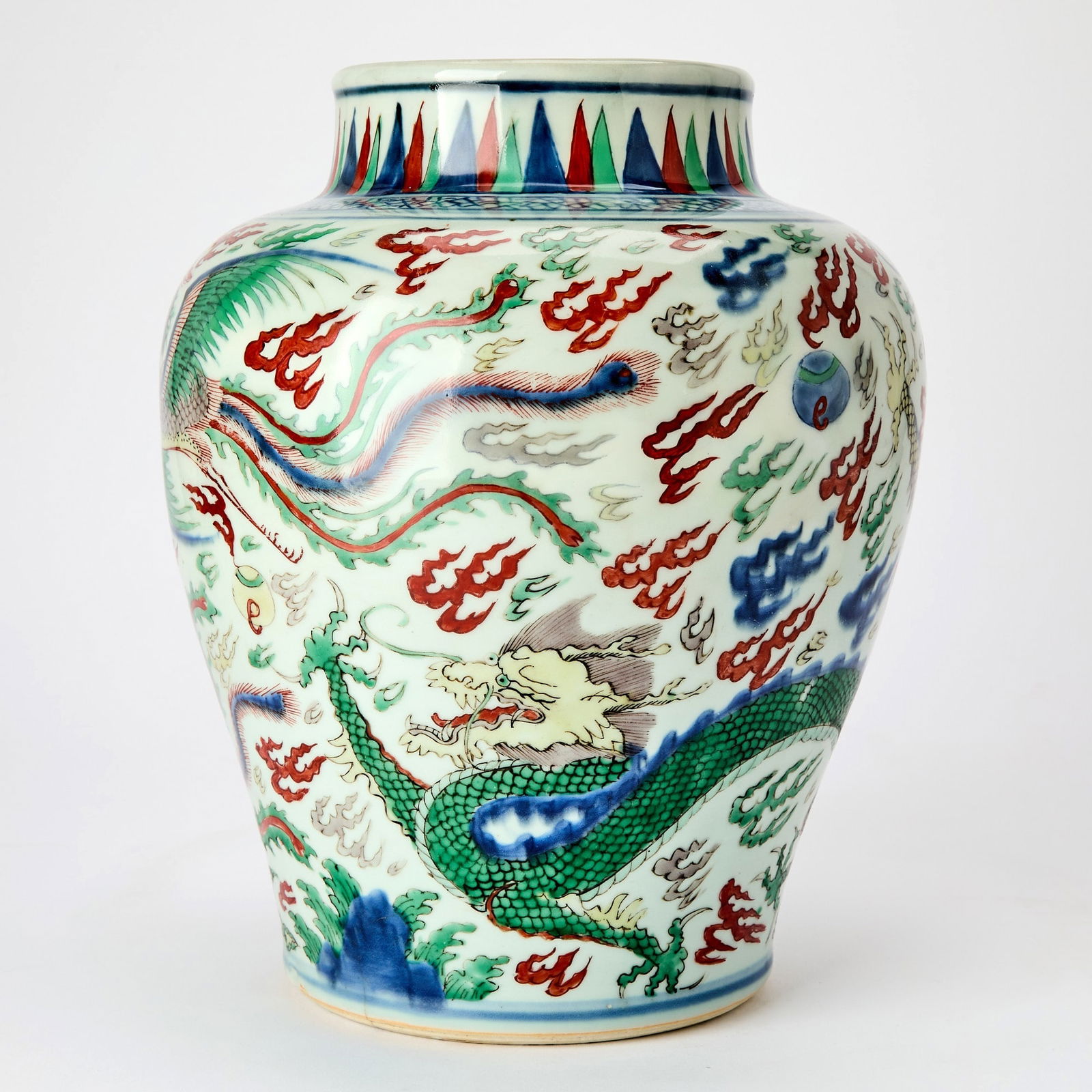 A Chinese Wucai Porcelain Jar Transitional Period (1 of 5)