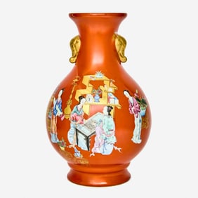 A Chinese Enameled Porcelain Vase 20th Century