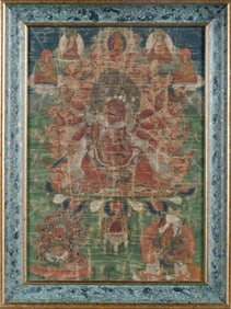 A Tibetan Thangka of Mahakala 18th Century