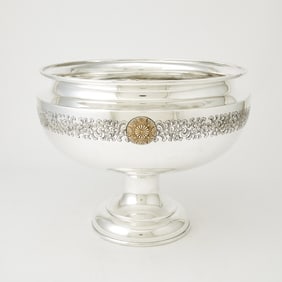 A Japanese Imperial Silver Presentation Bowl Taisho Period