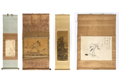 Four Japanese School Paintings Meiji/Taisho Period