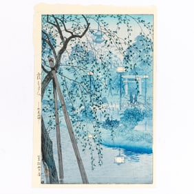 A Japanese Woodblock Print by Shiro Kasamatsu Published 1932