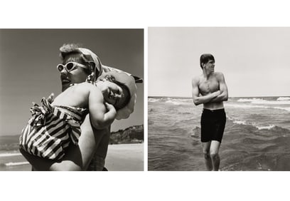 Vivian Maier, Two beach scenes, 1950s-1960s