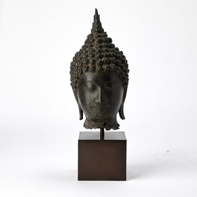 Thai Bronze Buddha Head
